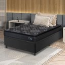 Ver imagem 1 de Cama Box Baú Solteiro Colchão com Molas Ensacadas City Pillow Top 88x188x64cm Preto Hellen