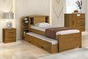 Ver imagem 1 de Cama Solteiro com Cama Auxiliar - Milênio Plus-Cinamomo - Móveis D'Doro
