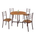 Ver imagem 1 de Conjunto Sala de Jantar Ella 90cm 4 Cad Marrom C- Jambo