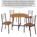 Ver imagem 2 de Conjunto Sala de Jantar Ella 90cm 4 Cad Marrom C- Jambo