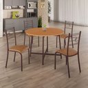 Ver imagem 3 de Conjunto Sala de Jantar Ella 90cm 4 Cad Marrom C- Jambo