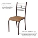 Ver imagem 5 de Conjunto Sala de Jantar Ella 90cm 4 Cad Marrom C- Jambo