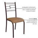 Ver imagem 4 de Conjunto Sala de Jantar Ella 90cm 4 Cad Marrom C- Jambo