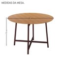 Ver imagem 7 de Conjunto Sala de Jantar Ella 90cm 4 Cad Marrom C- Jambo