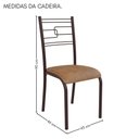 Ver mais imagens de Conjunto Sala de Jantar Ella 90cm 4 Cad Marrom C- Jambo