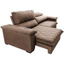 Ver imagem 7 de Sofá Retrátil e Reclinável 2,55m Molas Ensacadas Cama inBox Big Home com Bordado 3D Velusoft