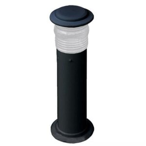 Poste Balizador Luminária Casa Jardim Sitio Preto 50cm