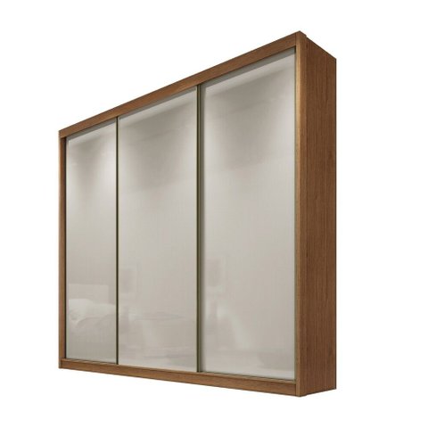 Guarda Roupa Casal Diamond 3 Portas 4 Gavetas Nh Rei de Casa Cumaru/Fendi