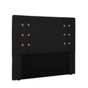 Ver imagem 1 de Cabeceira Gênova Para Cama Box Casal 140 cm Corino - D’Rossi - Preto