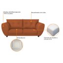 Ver imagem 6 de Sofá 2 Lugares Tulipa Suede Terracota - ADJ Decor