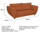 Ver imagem 3 de Sofá 2 Lugares Tulipa Suede Terracota - ADJ Decor
