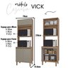 Cozinha Completa Modulada Vick 6 Peças 14Portas e 2 Gavetas Havana Taupe - 2