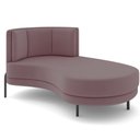 Ver imagem 1 de Chaise Longue Divã 164cm Braço Direito Logus D06 Veludo Rosê - Mpozenato