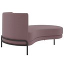Ver imagem 5 de Chaise Longue Divã 164cm Braço Direito Logus D06 Veludo Rosê - Mpozenato