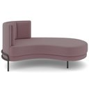 Ver imagem 7 de Chaise Longue Divã 164cm Braço Direito Logus D06 Veludo Rosê - Mpozenato