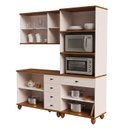 Ver imagem 4 de Cozinha Compacta 3 Peças Joy Off White/Nogueira