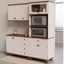 Ver imagem 1 de Cozinha Compacta 3 Peças Joy Off White/Nogueira