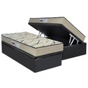 Ver imagem 1 de Cama Box Baú Solteiro: Colchão Anatômico Paropas D33 Ag65 Max Sono + Base Crc Suede Gray (88x188)