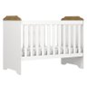 Berço Americano Mini Cama e Guarda Roupa Mel Flat Branco Acetinado Amadeirado com Colchão Gazin - Ca - 3