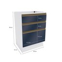 Ver imagem 6 de Balcão 3 Gavetas Kappesberg Celeste 100% Mdf Branco-azul Profundo 60cm