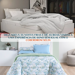 Cobertor de Casal Queen Size Grosso Selin 100%algodao Antialergico:verde - 3