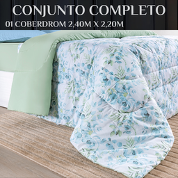Cobertor de Casal Queen Size Grosso Selin 100%algodao Antialergico:verde - 5