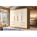 Ver imagem 1 de Guarda Roupa Vivacce 4 Portas e 4 Gavetas Carvalho Grife/Off White - Albatroz