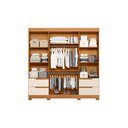 Ver imagem 3 de Guarda Roupa Vivacce 4 Portas e 4 Gavetas Carvalho Grife/Off White - Albatroz