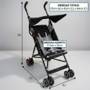 Ver imagem 3 de Carrinho de Bebê Passeio Estilo Guarda Chuva Compacto Turim até 15kg Preto - Baby Style