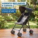 Ver mais imagens de Carrinho de Bebê Passeio Estilo Guarda Chuva Compacto Turim até 15kg Preto - Baby Style