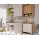 Ver imagem 1 de Kit Cozinha Modulada 2 Peças Divina 1 Aéreo + 1 Balcão Cz007 Freijó Off White