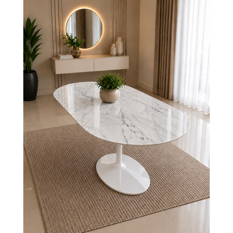 Oblongo Saarinen Branco - 140x90cm - Espirito Santo