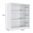 Ver imagem 2 de Armário Aéreo 80 cm Maxxi Branco Com Vidro Kappesberg