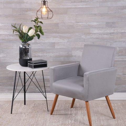 Capa para Poltrona Decorativa Sala Quarto Recepção Escritório Malha Lisa