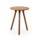 Ver imagem 1 de Mesa Lateral de Apoio em Madeira Maciça com Design Torneado Nogueira