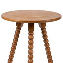 Ver imagem 2 de Mesa Lateral de Apoio em Madeira Maciça com Design Torneado Nogueira