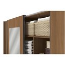 Ver imagem 6 de Guarda Roupa Casal 3 Portas de Correr (1 C/ Espelho) e 4 Gavetas C/ Pés Cb01t582 Canela -