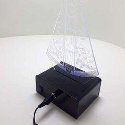 Luminária Nossa Senhora de Aparecida LED Azul - 4