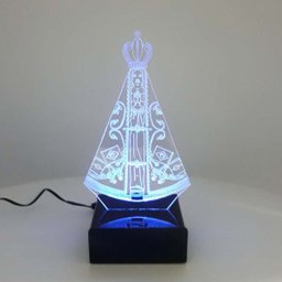 Luminária Nossa Senhora de Aparecida LED Azul - 3