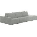 Ver imagem 2 de Sofá Ilha Modulado Milos 342cm Puff Lateral Veludo Cinza G33 - Gran Belo