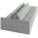 Ver imagem 6 de Sofá Ilha Modulado Milos 342cm Puff Lateral Veludo Cinza G33 - Gran Belo