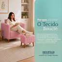 Ver imagem 4 de Kit Poltrona Aviv com Puff Verso para Sala Escritório Recepção Luxo Tecido Bouclê