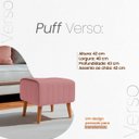 Ver imagem 6 de Kit Poltrona Aviv com Puff Verso para Sala Escritório Recepção Luxo Tecido Bouclê