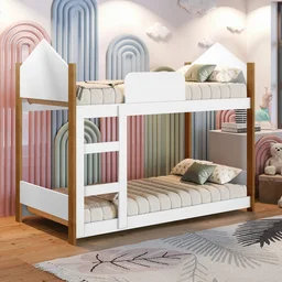 Beliche Infantil Branco com Amêndoa Magia Gabrielli Móveis - 1