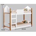 Ver imagem 4 de Beliche Infantil Branco com Amêndoa Magia Gabrielli Móveis