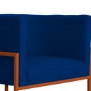 Ver imagem 5 de Poltrona Luana para Sala Base em Bronze Suede Cores - S.A Móveis DS Móveis Azul Marinho
