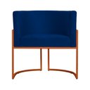 Ver imagem 2 de Poltrona Luana para Sala Base em Bronze Suede Cores - S.A Móveis DS Móveis Azul Marinho