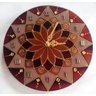 Relógio mandala Terra em vidro de 25cm - 1
