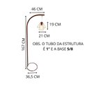 Ver imagem 6 de Luminária de Chão Brooklyn Metal Cúpula Diamante Base Circular Moderna Sala Quarto Luxo:cobre