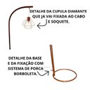 Ver imagem 7 de Luminária de Chão Brooklyn Metal Cúpula Diamante Base Circular Moderna Sala Quarto Luxo:cobre
